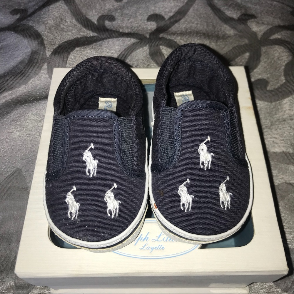 Ralph Lauren infant slip on crib shoe size 3